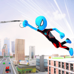 Ice Spider Stickman Rope Hero Gangster City v 1.0 Hack mod apk  (The free ads to get a lot of rewards)